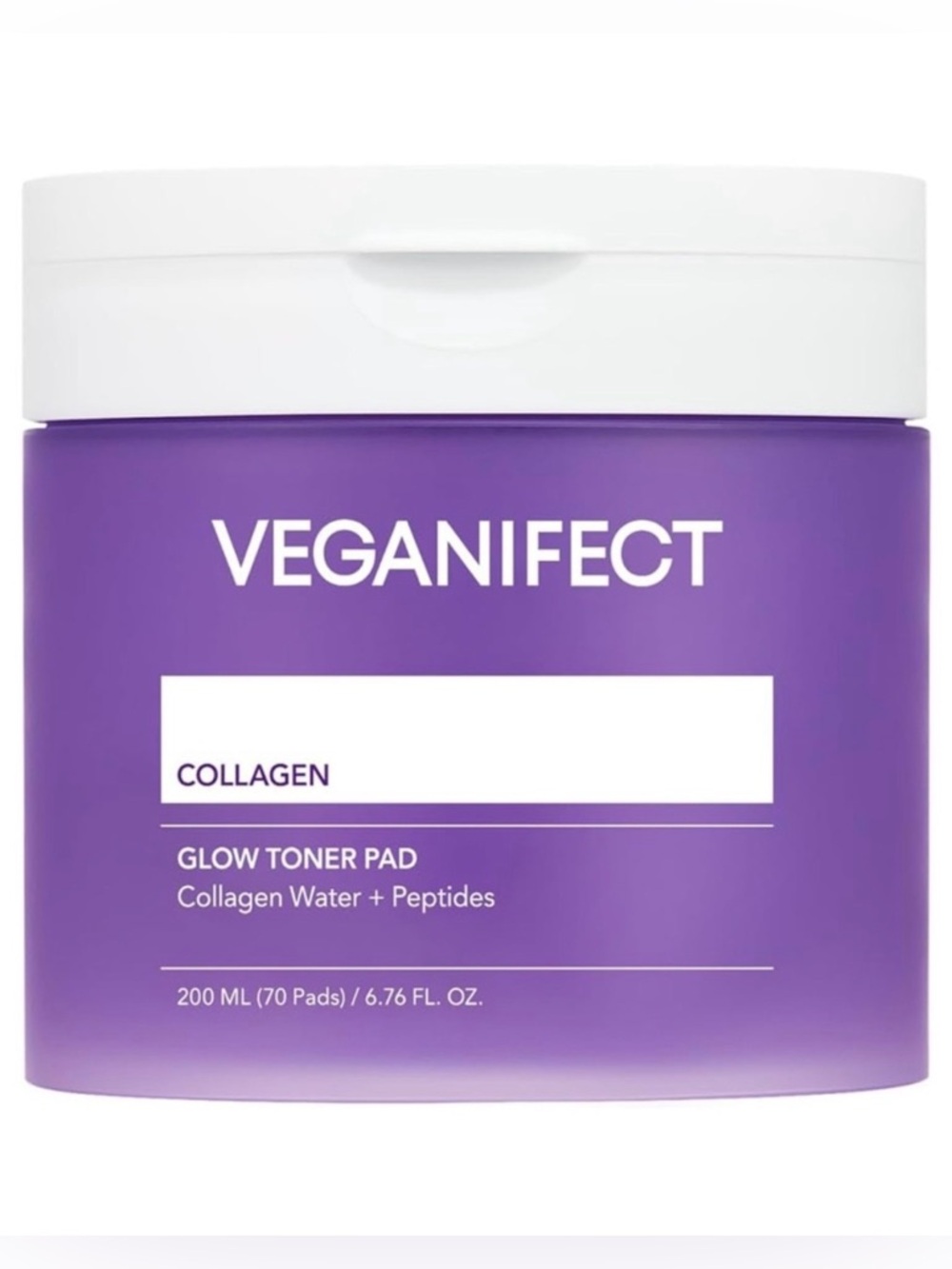 Korean Beauty Veganifect Collagen Peptide Anti-Wrinkle Toner Pads
